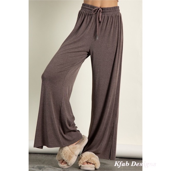 ❤️LAST! AMAZINGLY SOFT SIDE SLIT WIDE LEG PANTS! - Picture 3 of 8